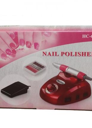 Фрезер для маникюра и педикюра nail polisher hc-601, 30000 об/мин, фрезер для ногтей белый r_6956 фото