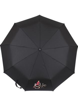 Жіноча парасолька автомат чорна style de esse 3144-s2 фото