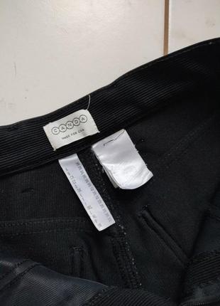 Черные плотные брюки из рубчик3 фото