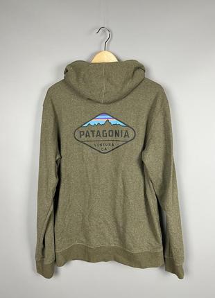 Patagonia big logo мужское зип худи