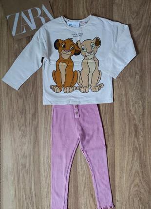 Лонгслів,реглан лосінки zara р. 104-110