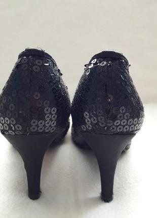 Оригинальные туфли с паетками фирмы karizma p. 38 - 39стелька 25 см2 фото