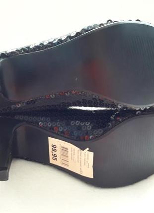 Оригинальные туфли с паетками фирмы karizma p. 38 - 39стелька 25 см4 фото