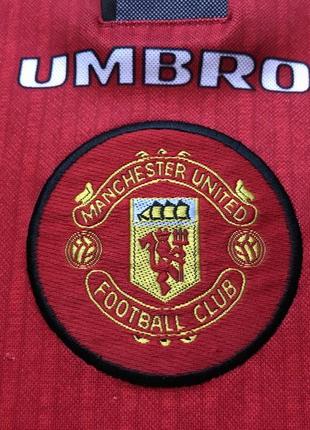 Детская винтажная футбольная джерси umbro manchester united6 фото