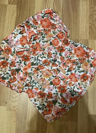 Блуза рубашка с цветами mango4 фото