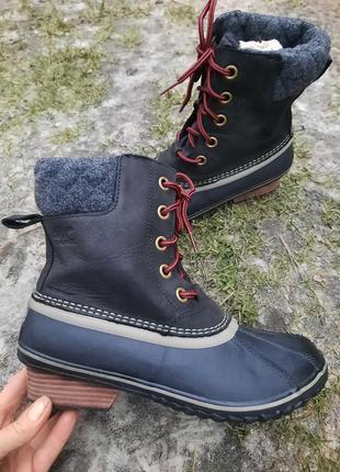 Зимние непромокаемые сапоги чоботи ботильоны ботинки sorel slimpack ii lace waterproof