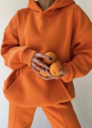 Костюм трехнитка на флисе🍊