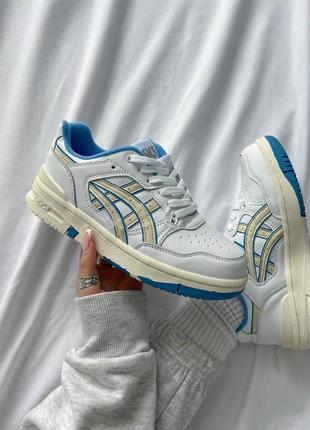 Кроссовки asics ex89 white blue1 фото