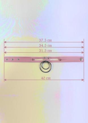 Знижка рожевий неформальний чокер з кільцями та шипами лоліта кідкор аніме косплей розовый ошейник шипы с кольцом скидка3 фото