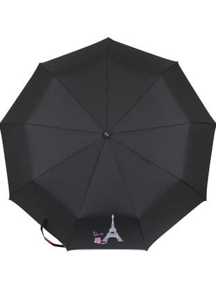 Жіноча парасолька чорна автомат fashion week de esse 3144-fw2 фото