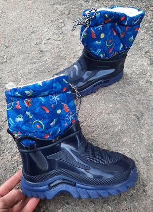 Італійські непромокальні зимові гумові чоботи дутики снігоходи сноубутси g&amp;g