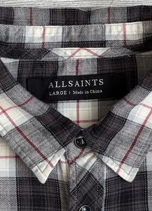 Сорочка\рубашка all saints erie flannel shirt3 фото