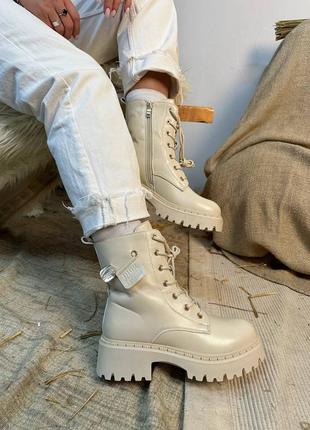 Топовые зимние ботинки на шнурках5 фото