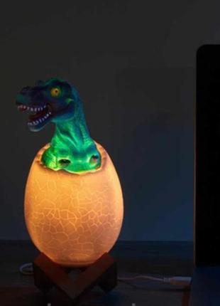 3d лампа ночник аккумуляторный "яйце динозавра" el-543-125 фото