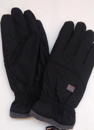 Чорні теплі перчатки рукавички рукавиці непромокаючі лижні спортивні сенсорні