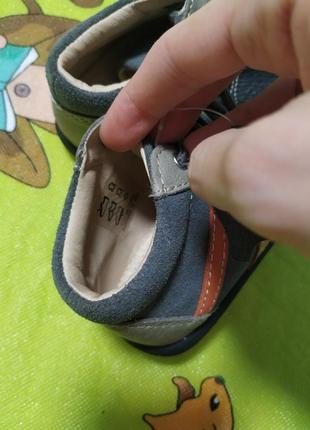 Кожаные замшевые ботинки кроссовки хайтопы на мальчика3 фото