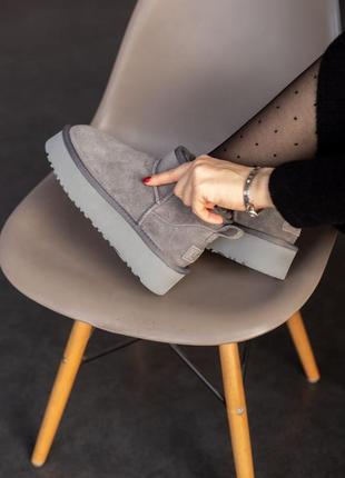 Уггі угги уги угі ugg ultra mini platform grey9 фото