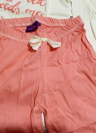 Пижама детская брюками на девочку штаны джоггеры кофта лонгслив4 фото
