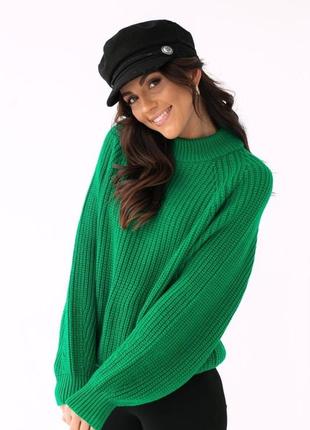 Сведр свитер женский зелёный вязаный осенний весенний зимний осінній весняний зимовий