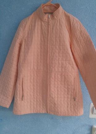 Пальто весение персикового кольору1 фото