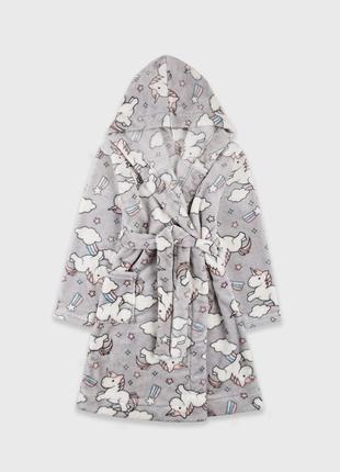 Халат махровый с единорожками
