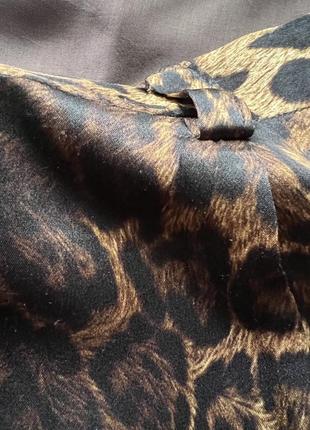 Юбка, 100% шелк, леопардовый принт, юбка меди9 фото