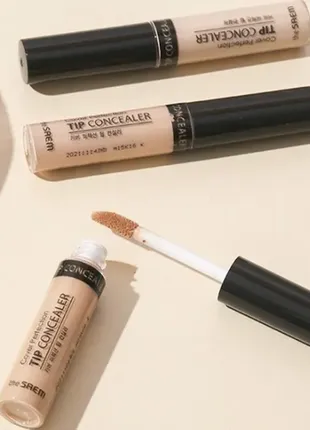Рідкий консилер the saem cover perfection tip concealer spf28/pa++ ...