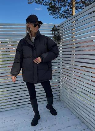 Жіноча зимова стьобана балонова куртка,женская зимняя стёганая балоновая тёплая...