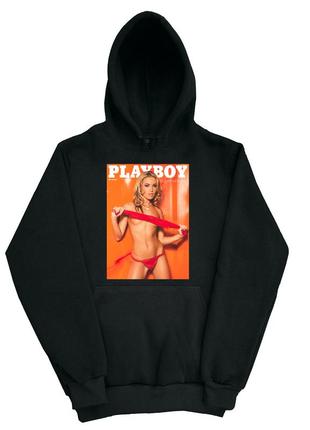 Теплое худи с принтом плейбой. playboy 2xs-2xl