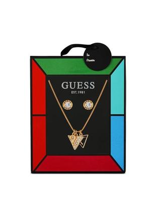 Набор украшений guess колье с подвесками и серьги-гвоздики