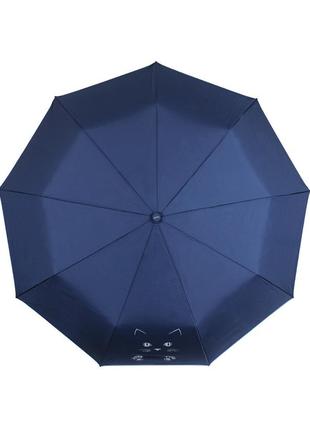 Зонт женский полуавтоматический синий кот de esse 3226-кот2 фото