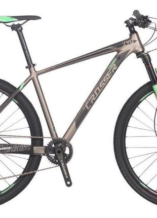 Велосипед найнер crosser solo 29" (рама 19, 3*8) hidraulic shimano altus сіро-зелений