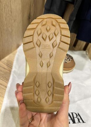 Детские зимние леопардовые сапоги zara для девочки