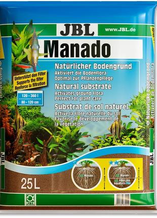 Натуральний субстрат jbl manado для прісноводних акваріумів, 25 л