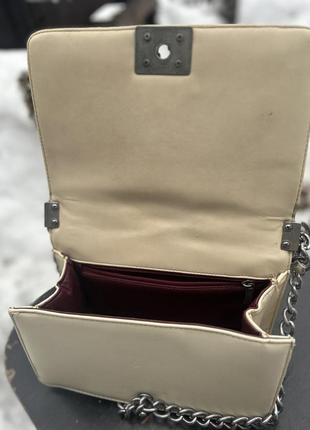 Женская сумка с кожаной вставкой3 фото