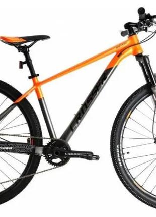 Велосипед найнер crosser mt 036 29" (рама 19, 2*12) l-twoo+shimano вилка воздух! оранжевый