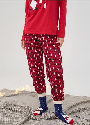 Піжама жіночі штани та кофта новорічна 145082 фото