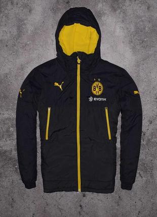 Puma borusia dortmund (мужская зимняя куртка пуховик борусія дортмунд