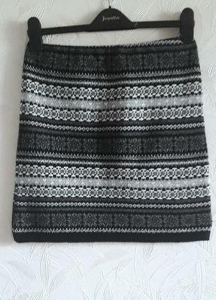 Тёплая юбка из трикотажа машинной вязки, 44-46-48, акрил, эластан, parisian collection1 фото