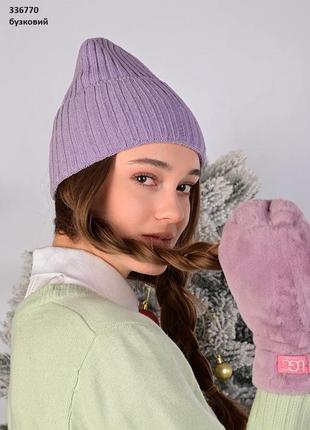 Шапка на флис зима