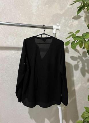 Чорна сорочка блузка/чорна блузка сорочка3 фото
