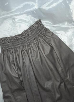 Кожанная мини юбка эко кожа2 фото