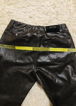 Кожаные штаны, джинсы pierre cardin оригинал бренд экокожа zara diesel armani размер 36, на s,m5 фото