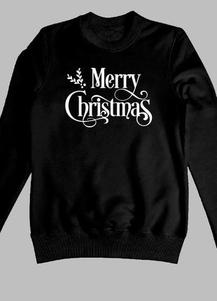Світшот на різдво. merry christmas s-2xl фліс/без флісу
