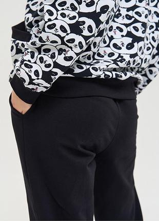 Пижама женская штаны и кофта панда байка 145075 фото