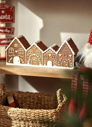 Пряничний декоративний будинок, інтер'єрні
будиночки, пряниковий домік, новорічний різдвяний декор