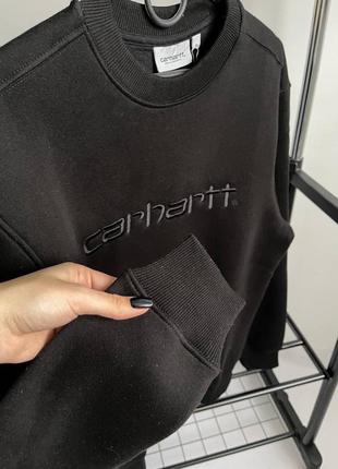 Новый свитшот кофта carhartt черная кофта с надписью на флисе s, m, l, xl3 фото