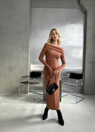 🎨4! шикарное женское платье миди коричневое женское женское платье мины