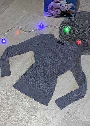 Женский джемпер гольф серого цвета primark