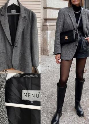 Теплий блейзер 40% вовна, розмір л або оверсайз